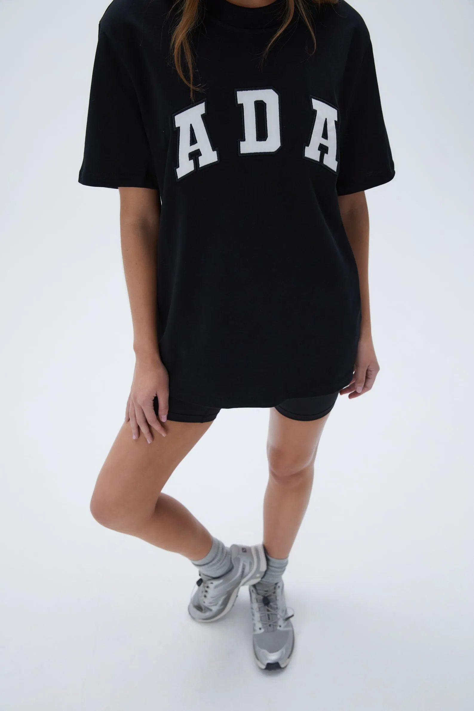 ADA Short Sleeve Oversized T-shirt - Black/White