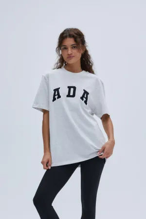 ADA Short Sleeve Oversized T-shirt - Light Grey Melange