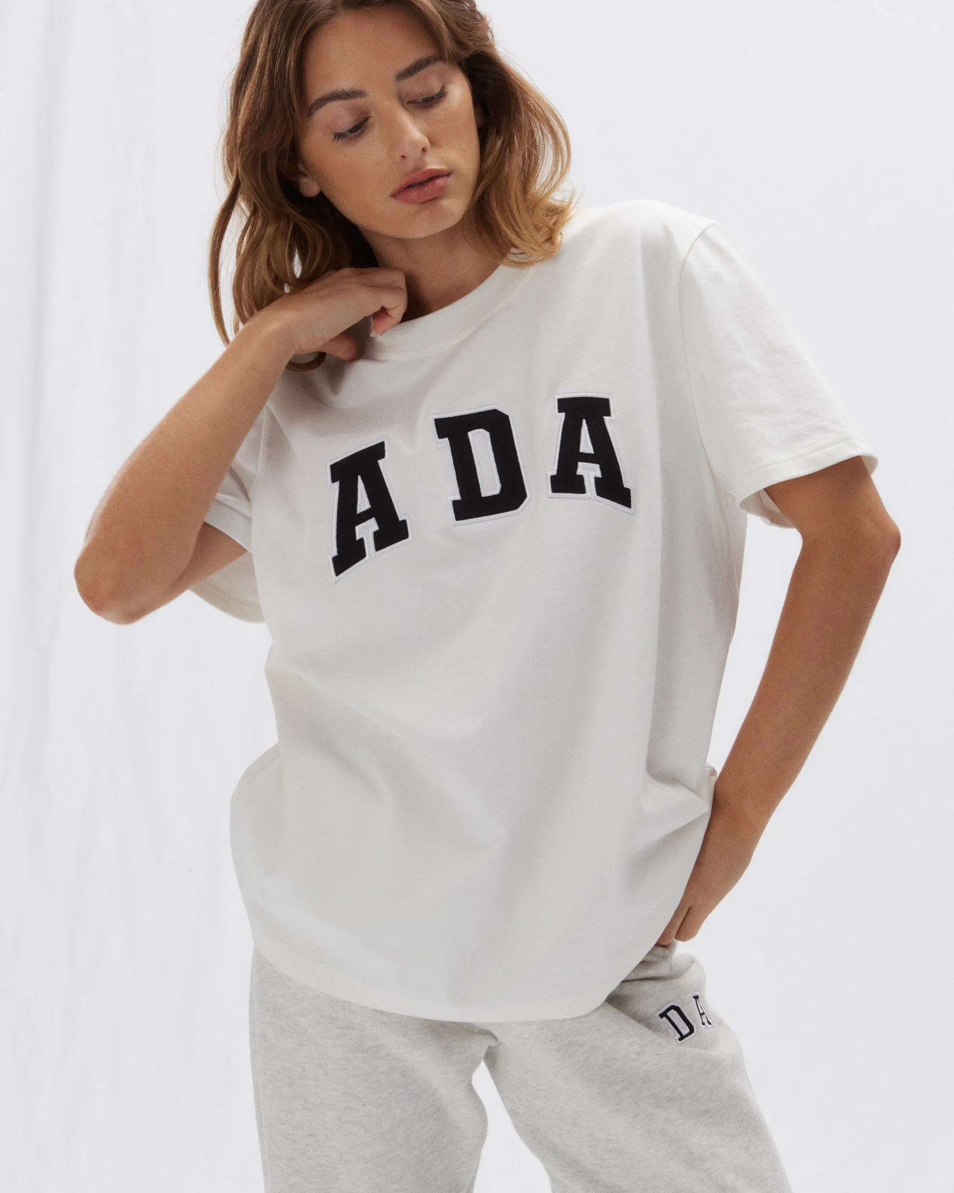 ADA Short Sleeve Oversized T-shirt - White/Black