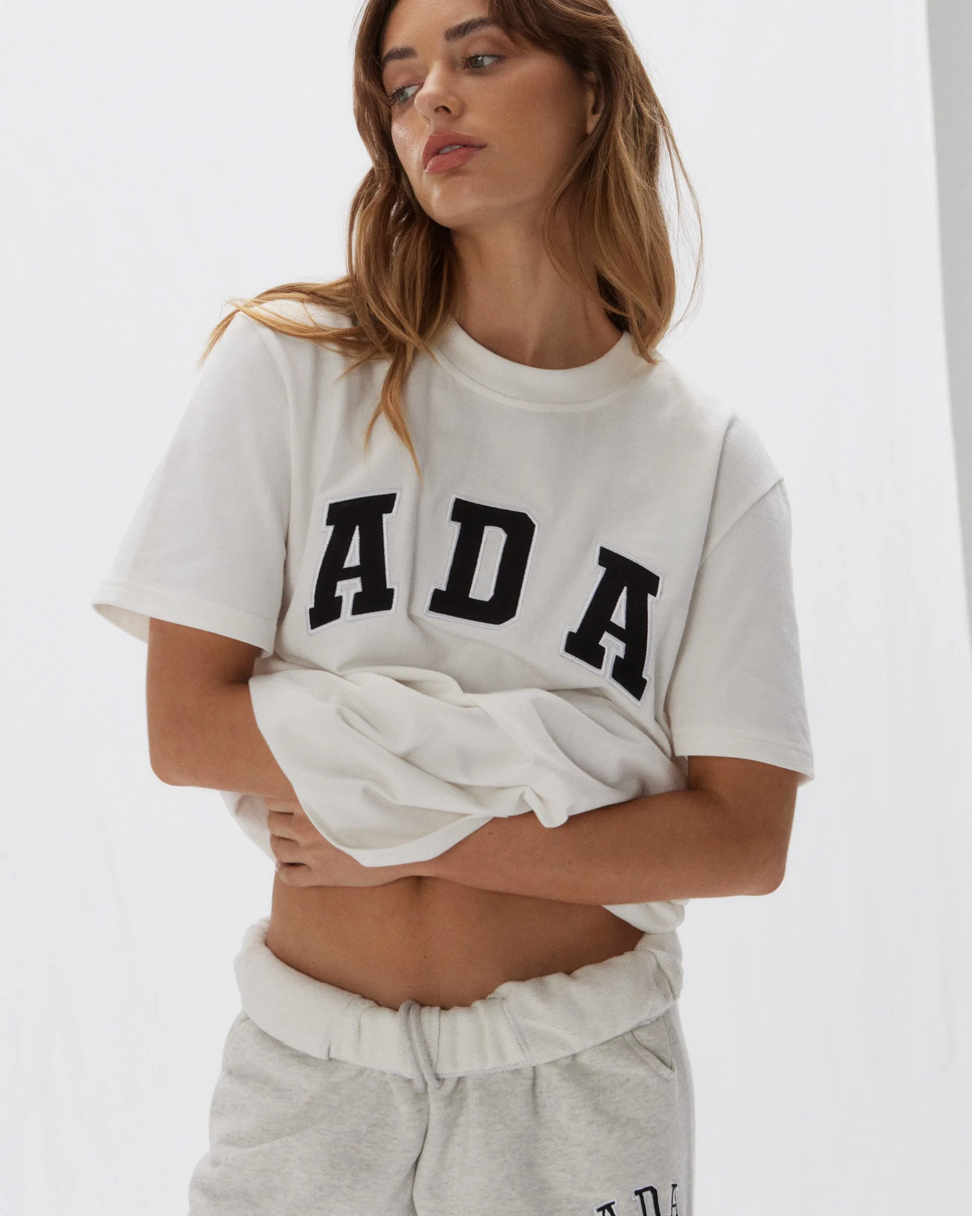 ADA Short Sleeve Oversized T-shirt - White/Black
