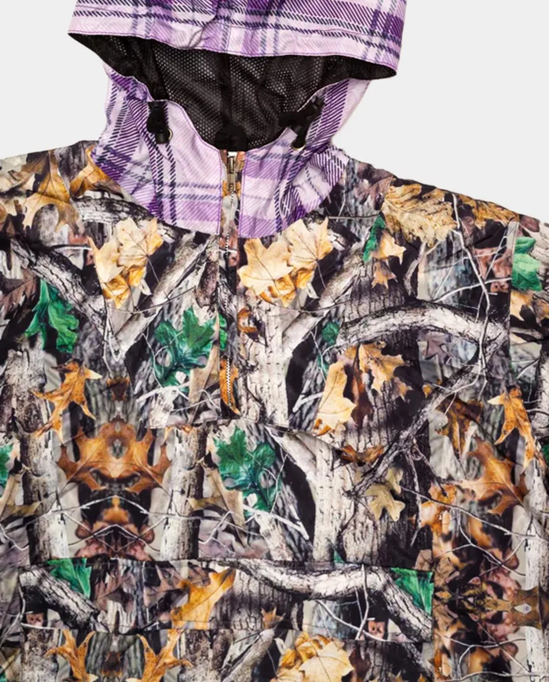 Arcade - Two-Tone Nylon Anorak - Camo/Plaid