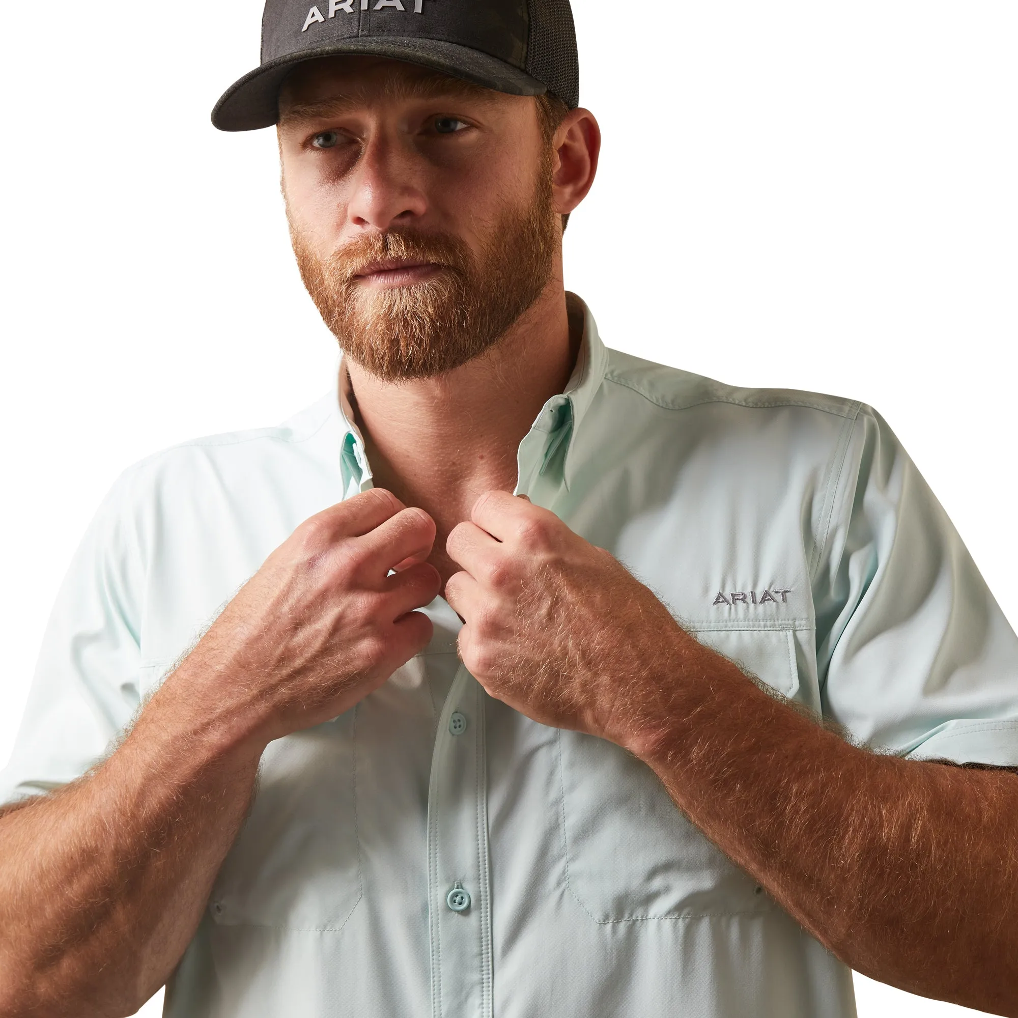 Ariat® Men's VentTEK™ Outbound Fair Aqua Button Down Shirt 10043426