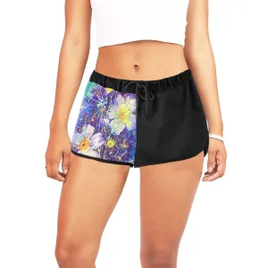 Art Flowers Drawstring Shorts up to 2 XL
