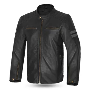 Bela Stark - Leather Jacket - Black Gray