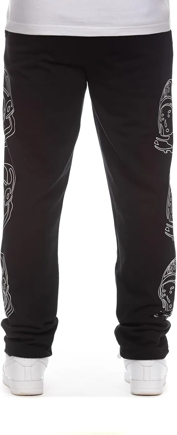 Billionaire Boys Club Clothing Men Sweatpants with Side Graphic - Elastic Waistband, Adjustable Drawstring
