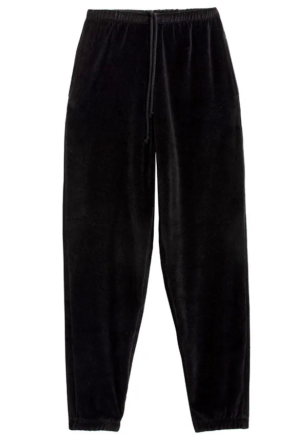Black Beachwood Velour Sweatpants