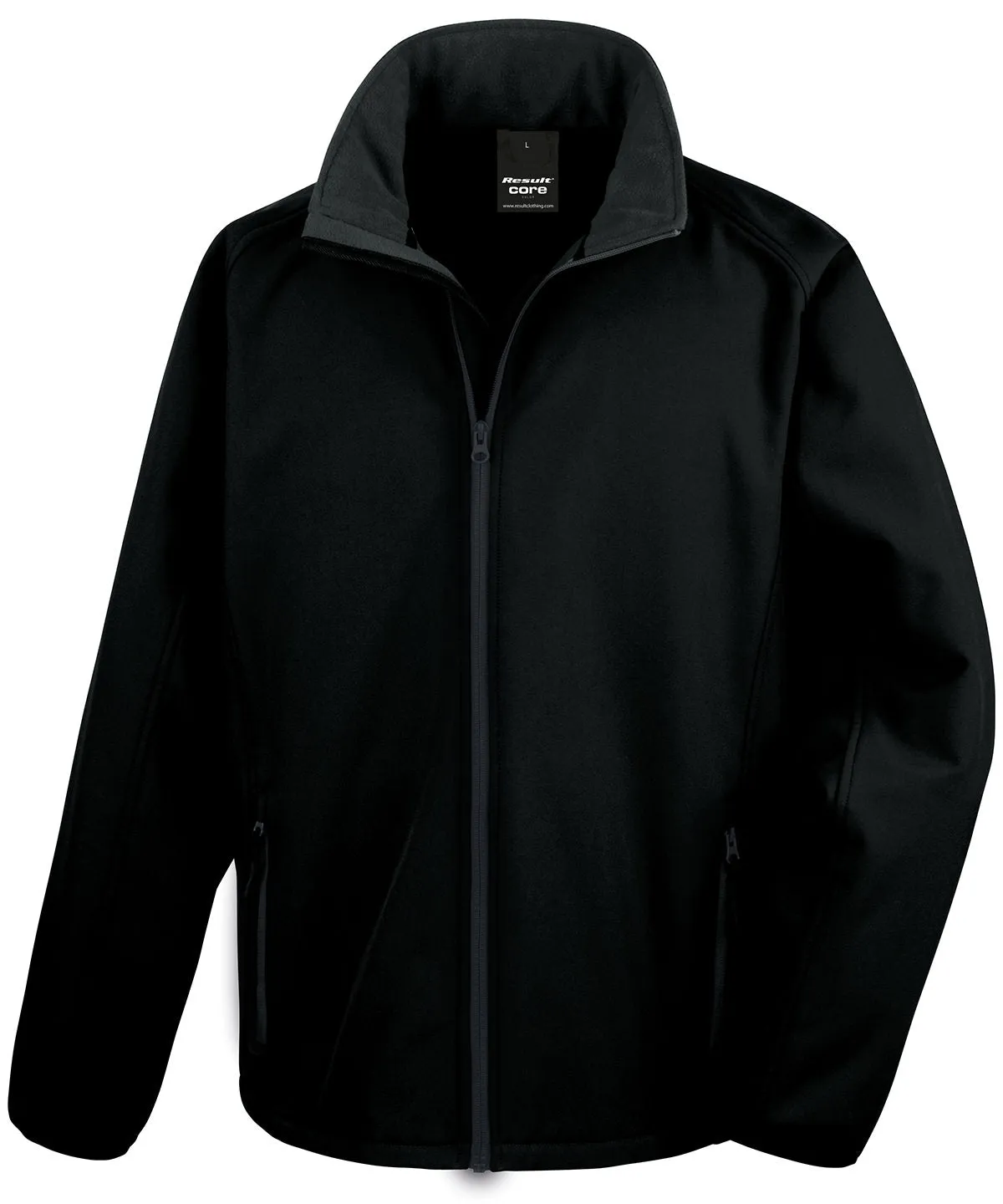 Black/Black - Core printable softshell jacket