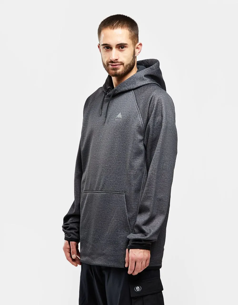 Burton Crown Weatherproof Pullover Hoodie - True Black Heather