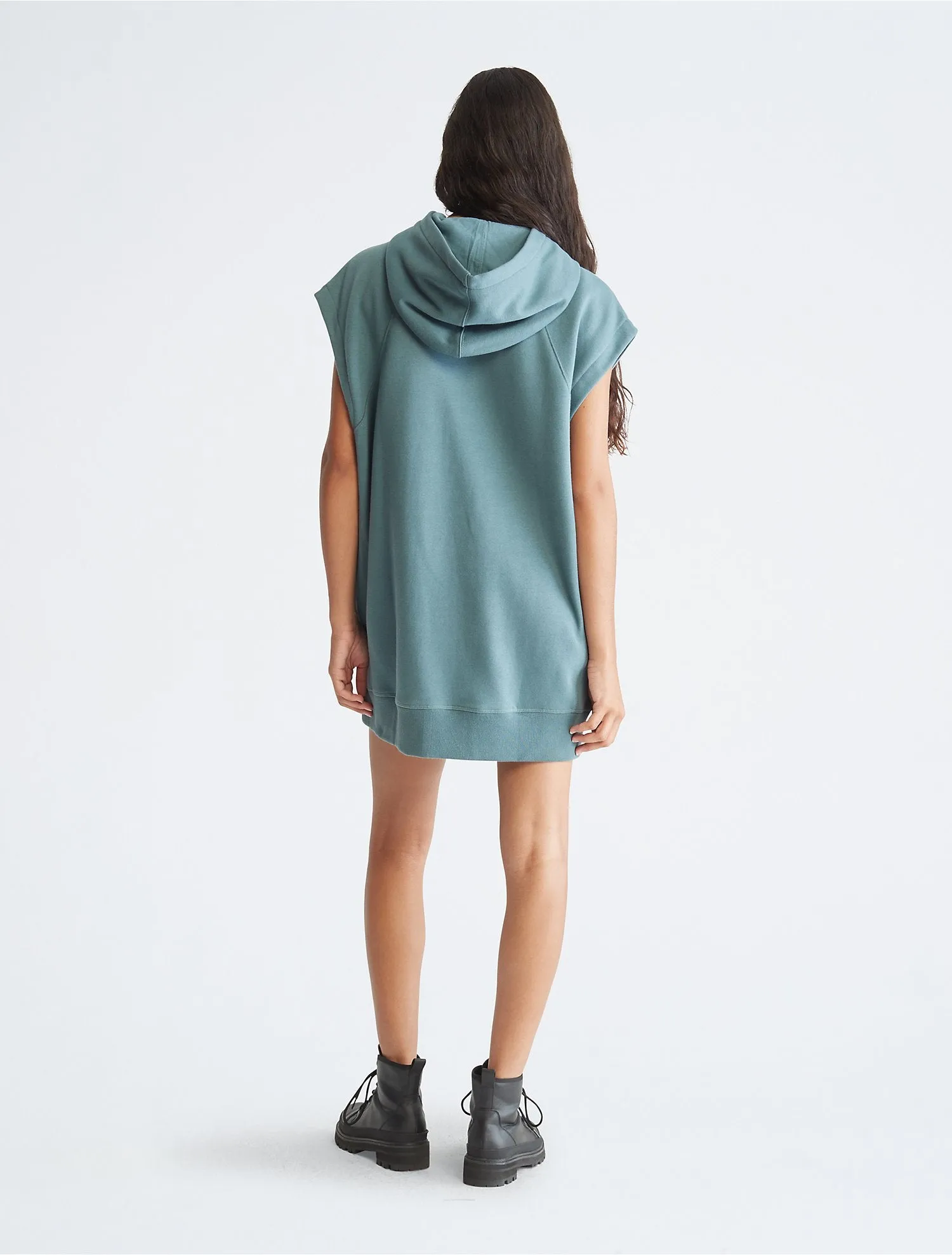 Calvin Klein Archive Logo Fleece Sweatshirt Dress - Women