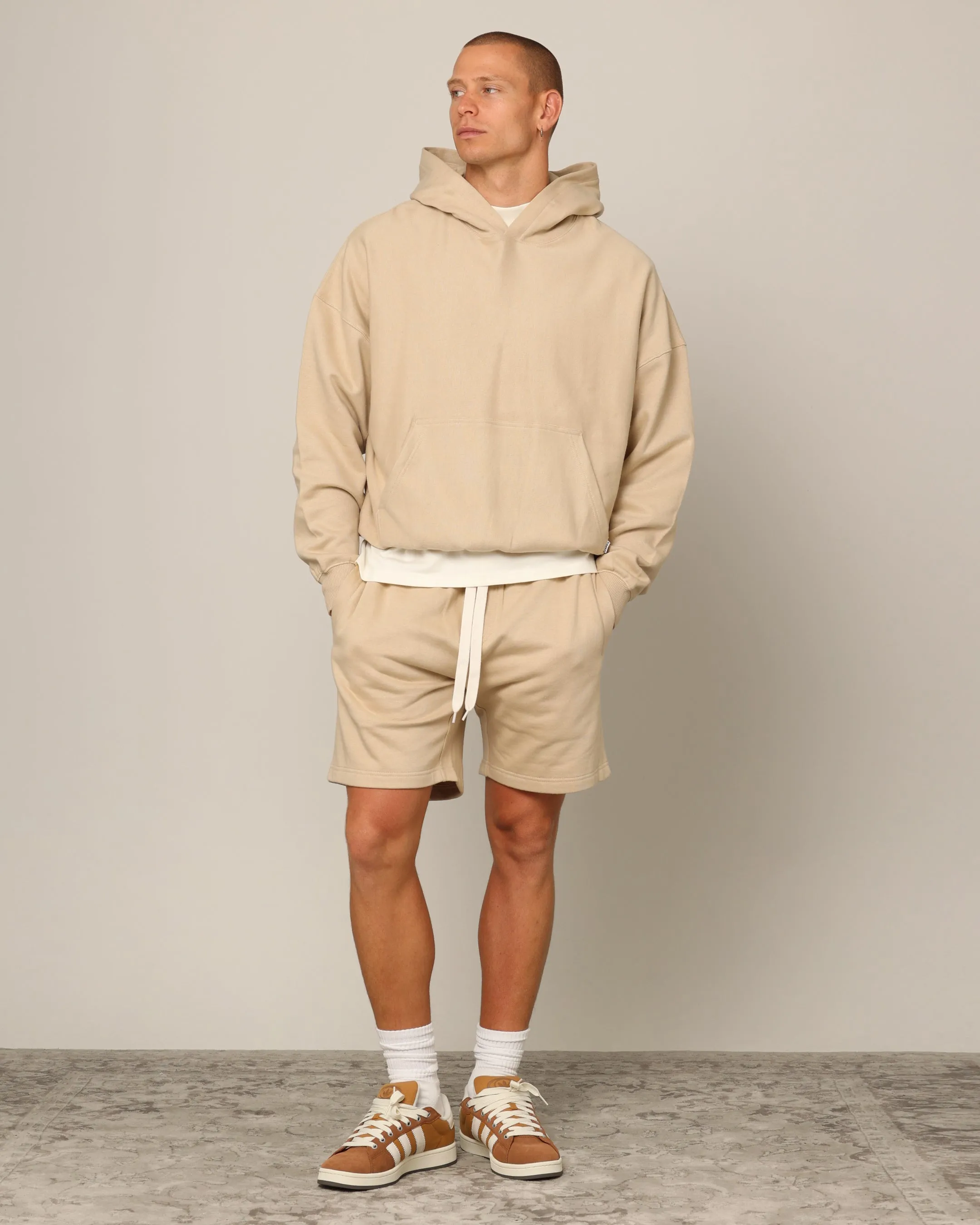 Carré Blanc Classic Sweat Shorts Stone