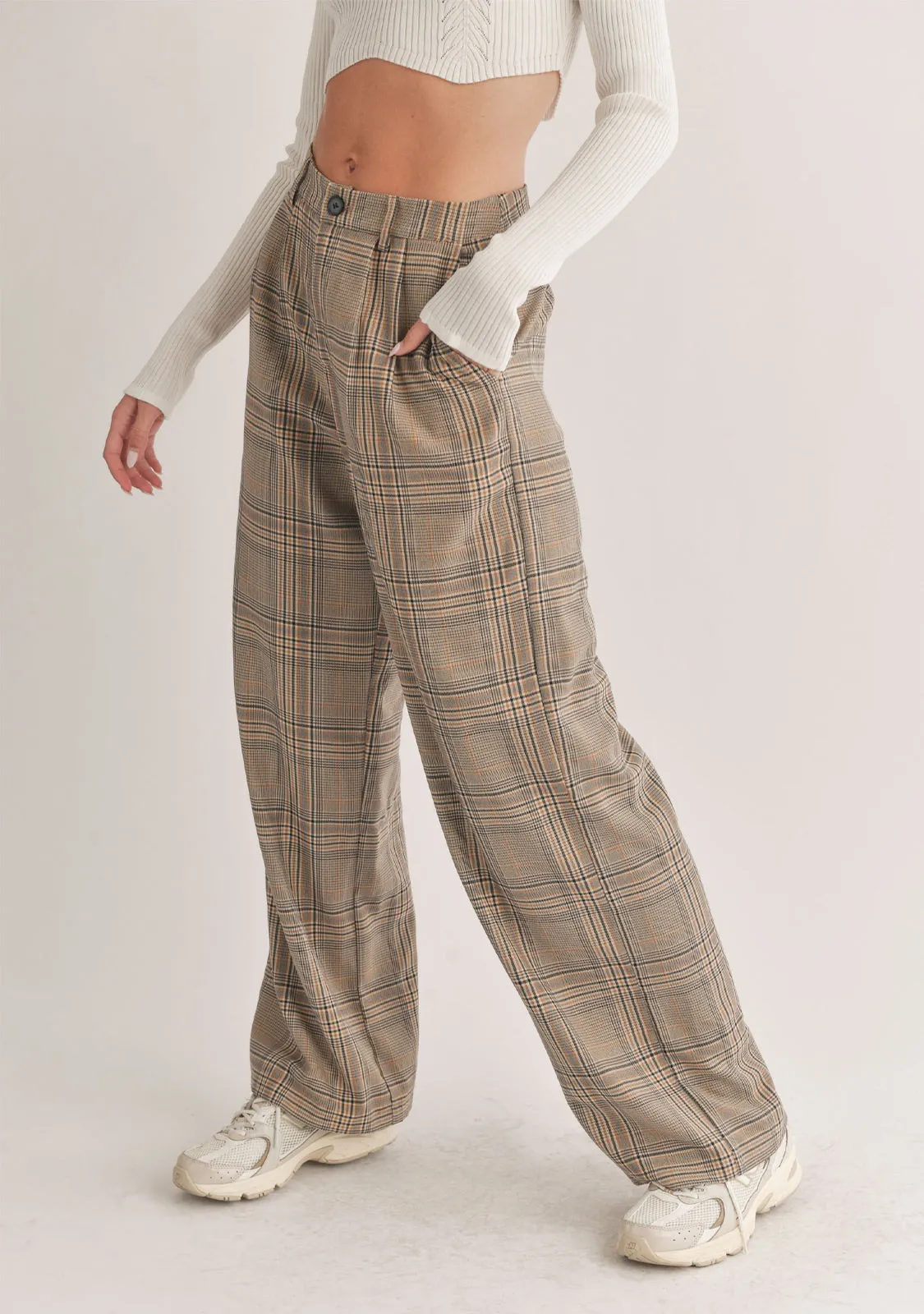 Checked Woven Pants