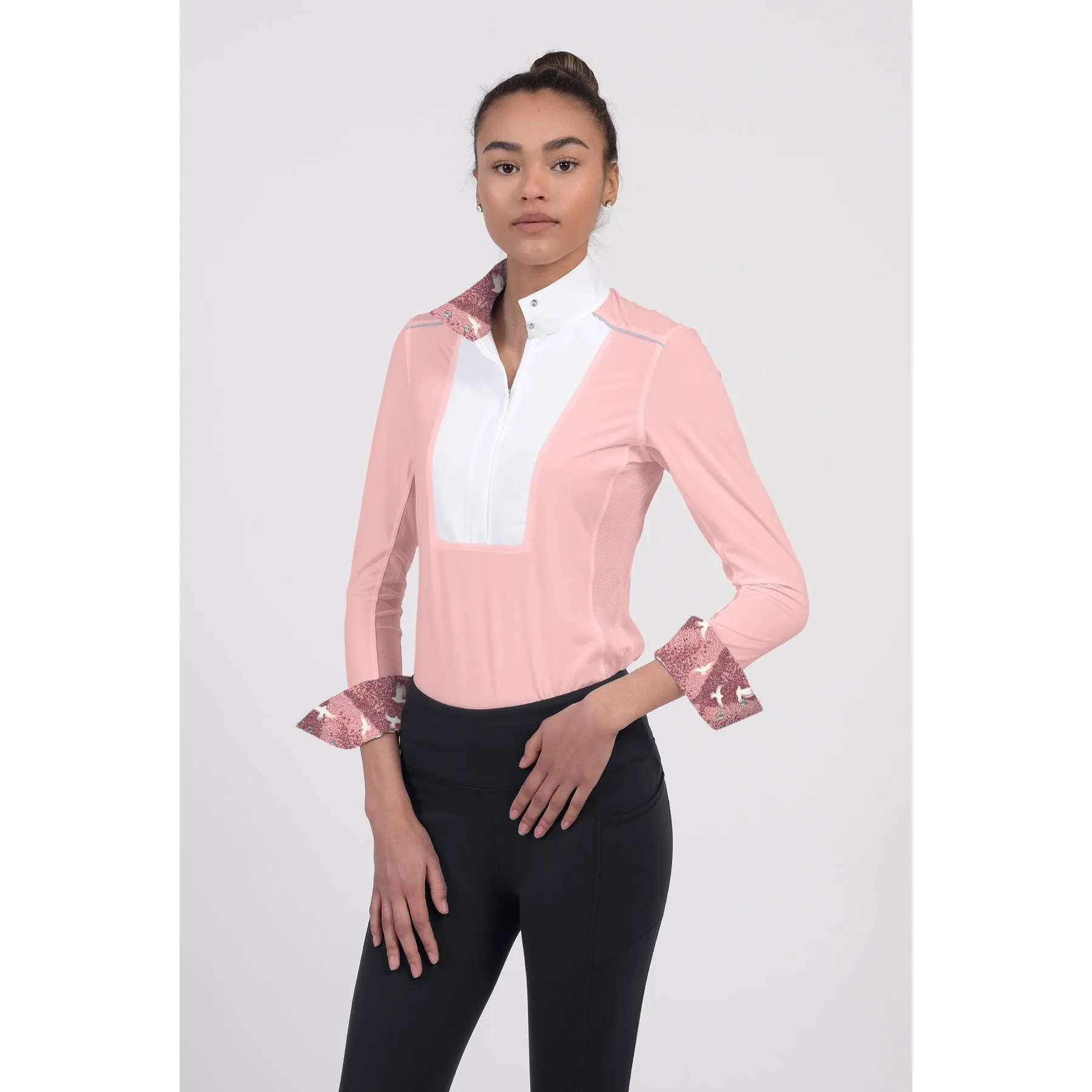 Chestnut Bay Sky Cool Liberty Ladies Show Shirt, Blush
