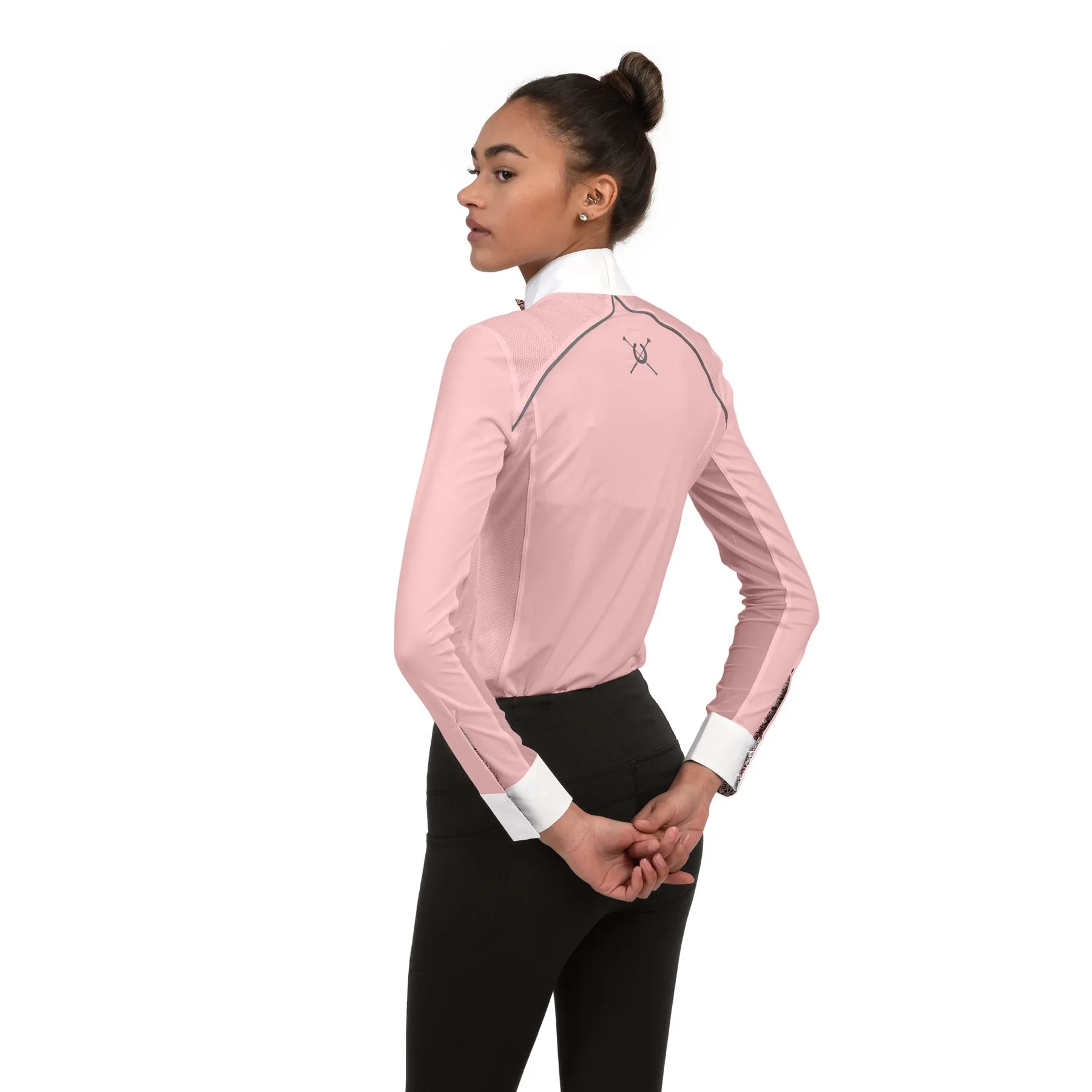 Chestnut Bay Sky Cool Liberty Ladies Show Shirt, Blush