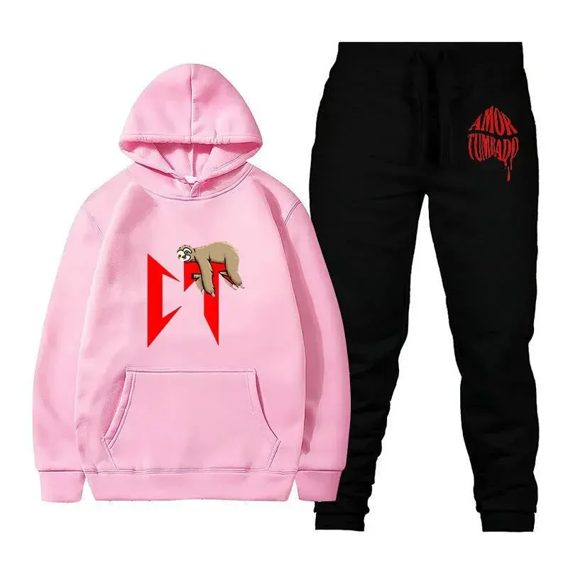 Corridos Tumbados Hoodies Set - Natanael Cano Men's & Women's Long Sleeve Sweatshirts | Casual Harajuku Streetwear Pullover