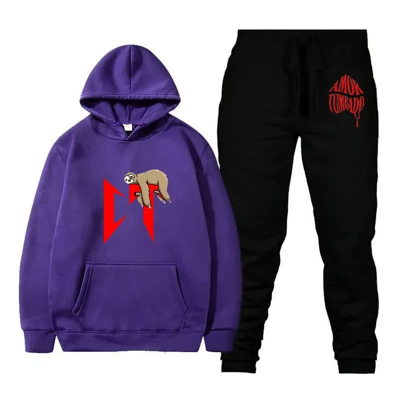 Corridos Tumbados Hoodies Set - Natanael Cano Men's & Women's Long Sleeve Sweatshirts | Casual Harajuku Streetwear Pullover