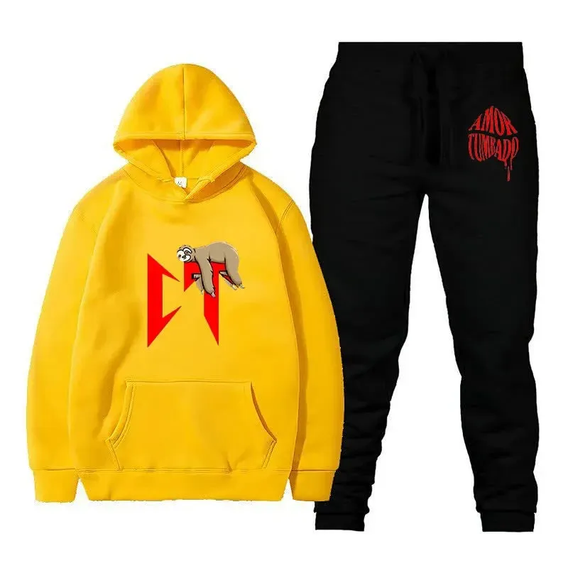 Corridos Tumbados Hoodies Set - Natanael Cano Men's & Women's Long Sleeve Sweatshirts | Casual Harajuku Streetwear Pullover