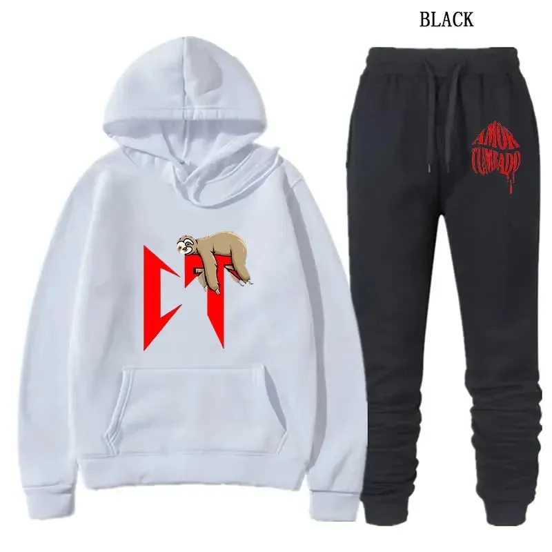 Corridos Tumbados Hoodies Set - Natanael Cano Men's & Women's Long Sleeve Sweatshirts | Casual Harajuku Streetwear Pullover