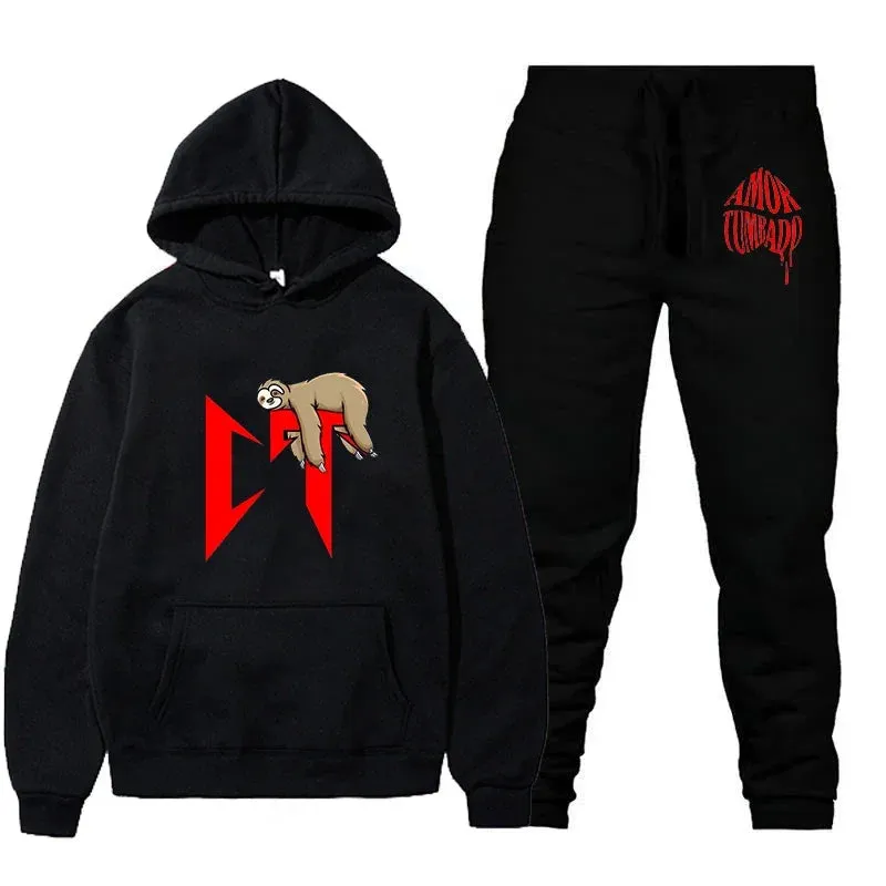 Corridos Tumbados Hoodies Set - Natanael Cano Men's & Women's Long Sleeve Sweatshirts | Casual Harajuku Streetwear Pullover