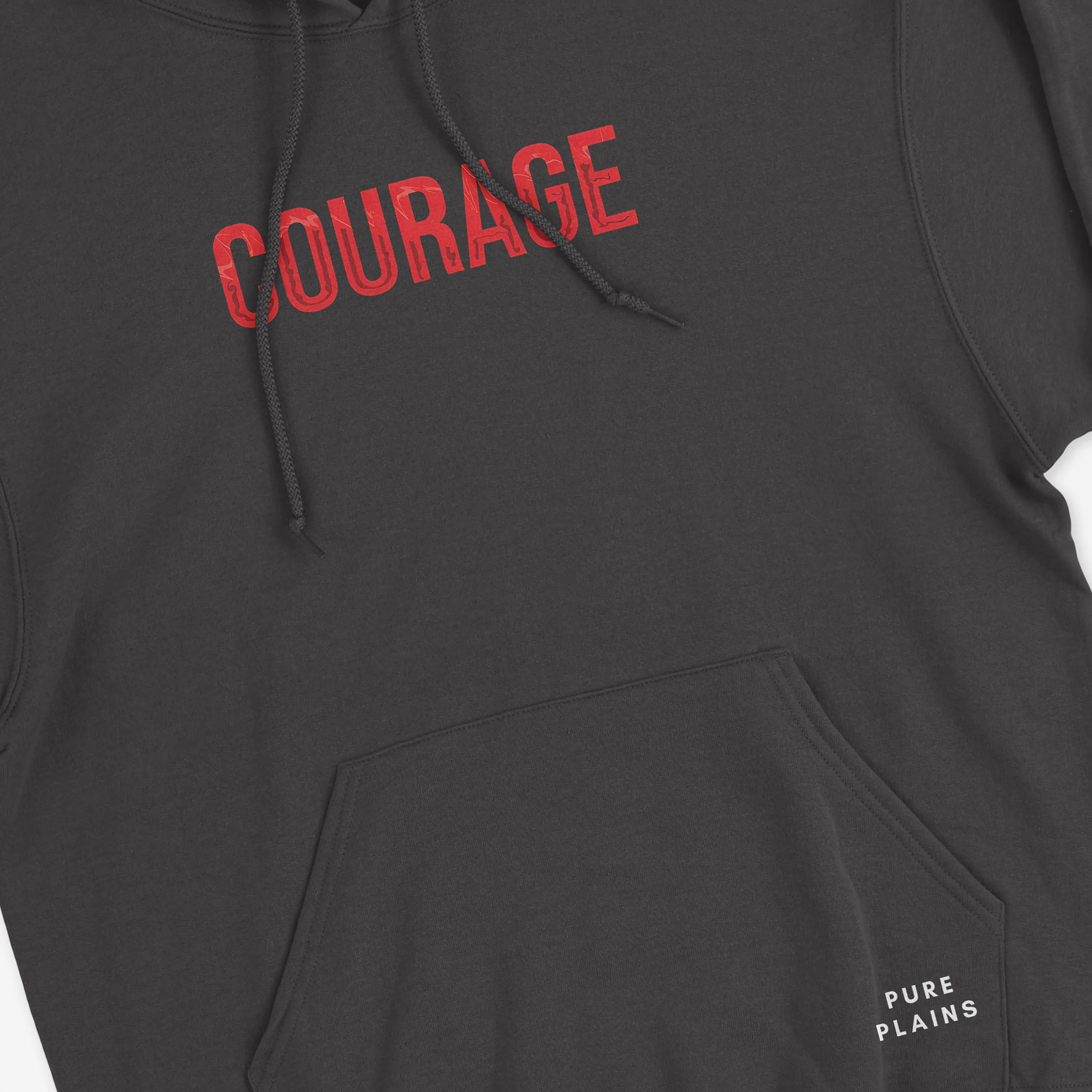 Courage Black Regular Fit Hoodie