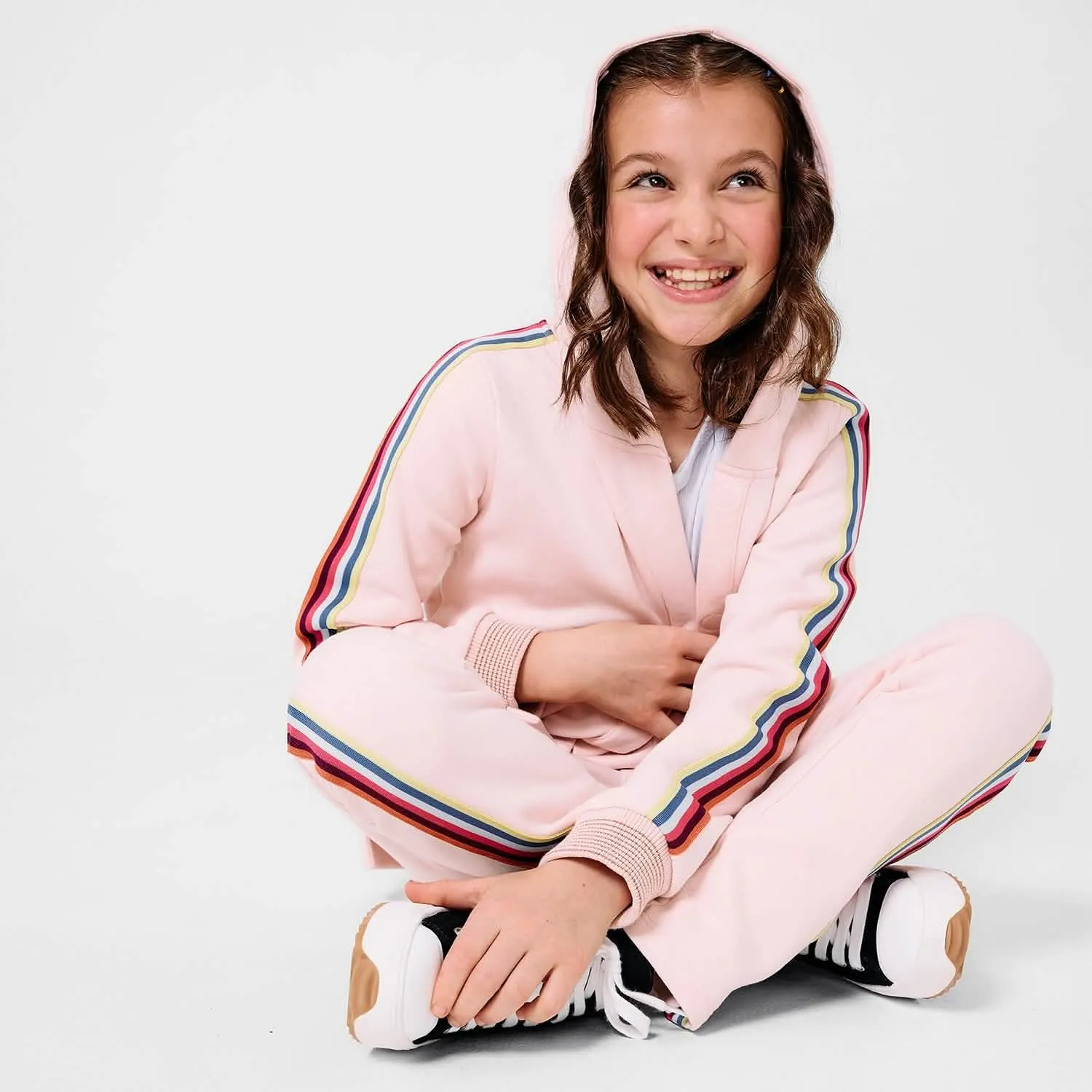 crystal pink cotton magnetic hoodie