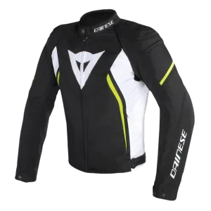 DAINESE AVRO D2 BLACK/WHITE/FLURO YELLOW TEXTILE JACKET