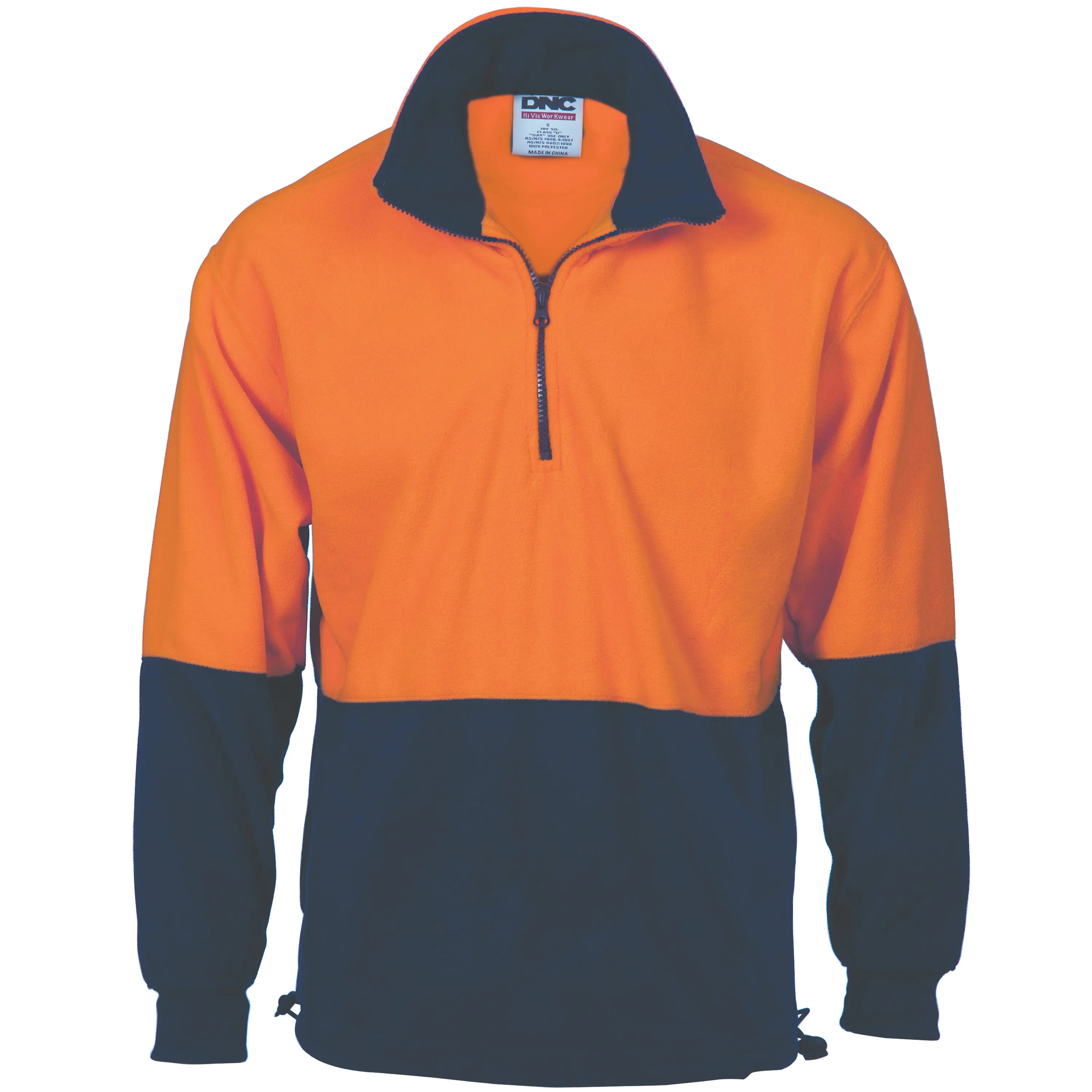 DNC 3825 HiVis Two Tone 1/2 Zip Polar Fleece