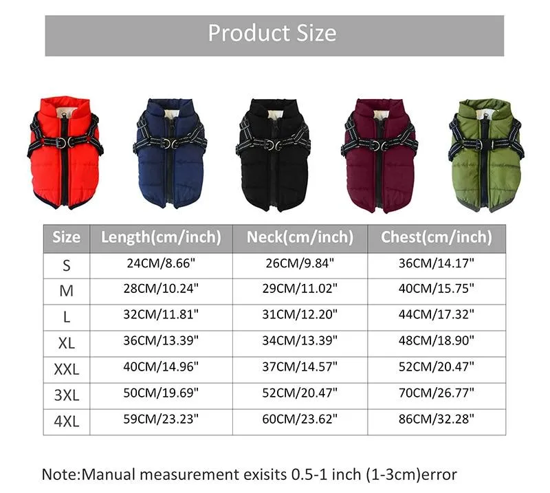 Dog Harness Coat - InfiniteWags Harness Dog Jacket