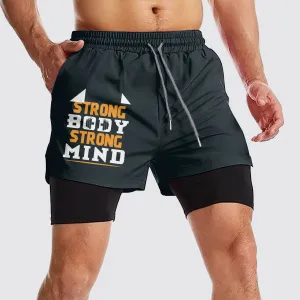 Double Layer Performance Shorts: Your Gym Training Essential!- AA01076