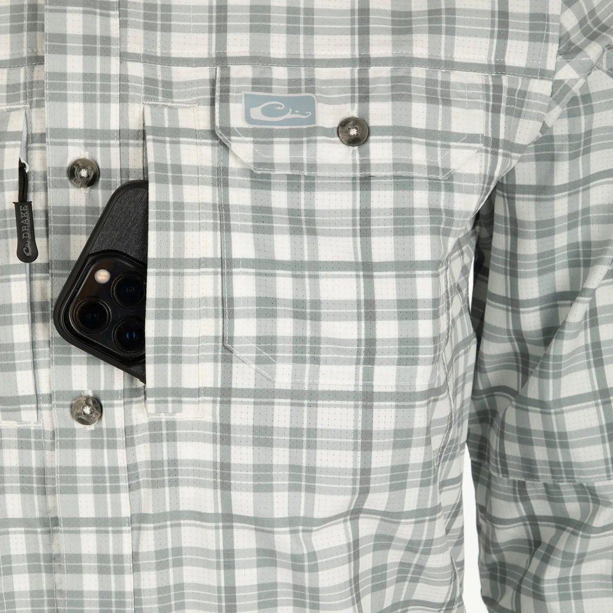 Drake Hunter Creek Window Pane Plaid Shirt L/S