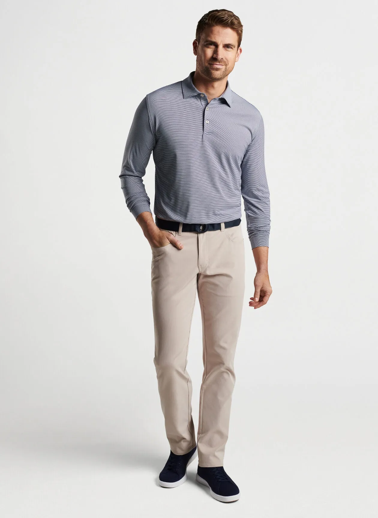 eb66 Performance Five-Pocket Pant in Khaki by Peter Millar