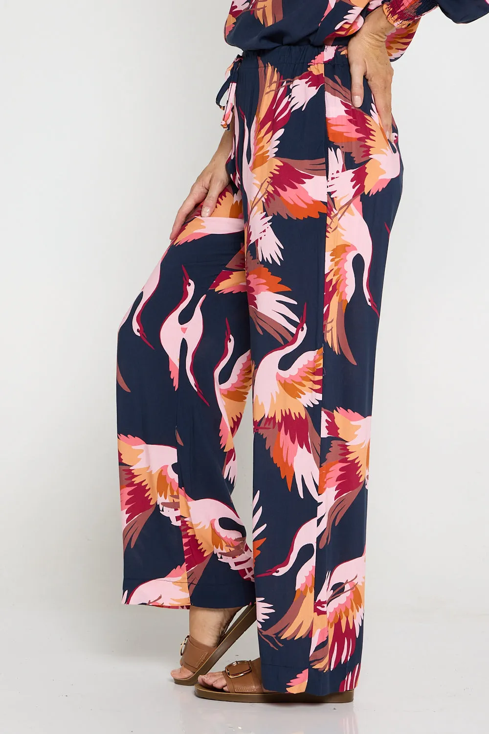 Elowyn Pants - Navy Crane