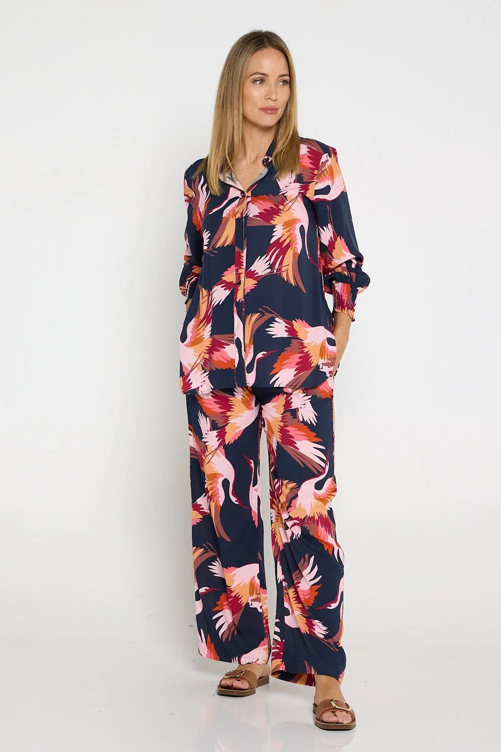 Elowyn Pants - Navy Crane