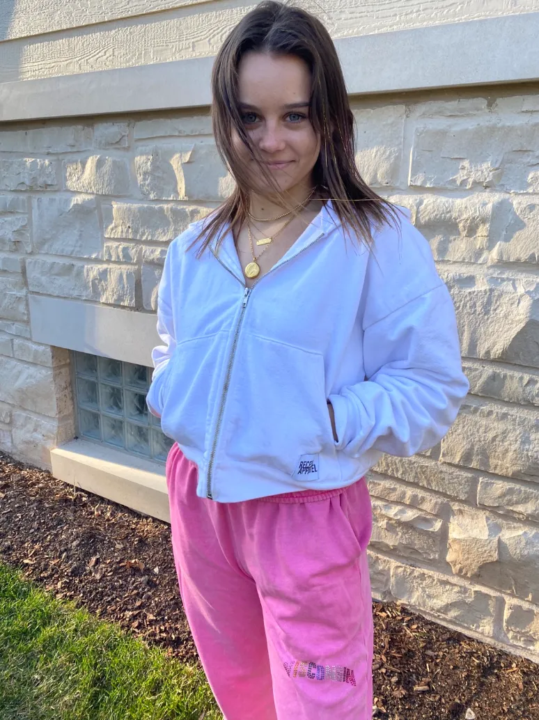 Essential Oversized Cropped Zip Up