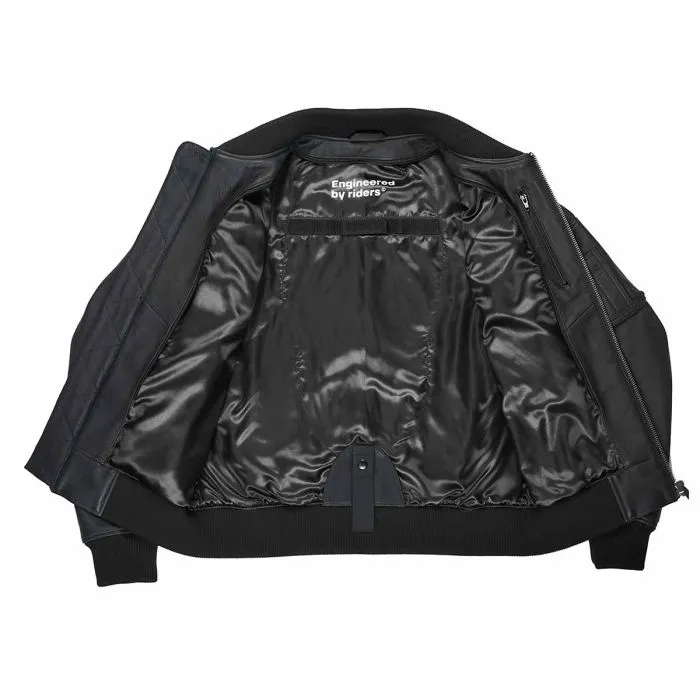 FALCON LEATHER AVIATOR JACKET BLACK - Men's Leather Motorcycle Jacket