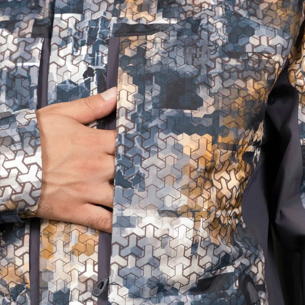 FHM Guard Competition Camo Rain Jacket Print Grey Orange 20000mm