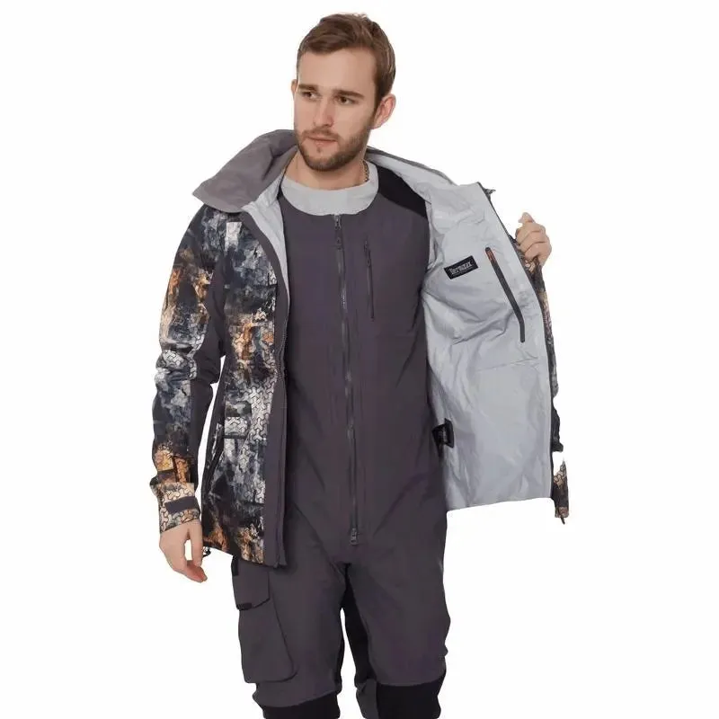 FHM Guard Competition Camo Rain Jacket Print Grey Orange 20000mm