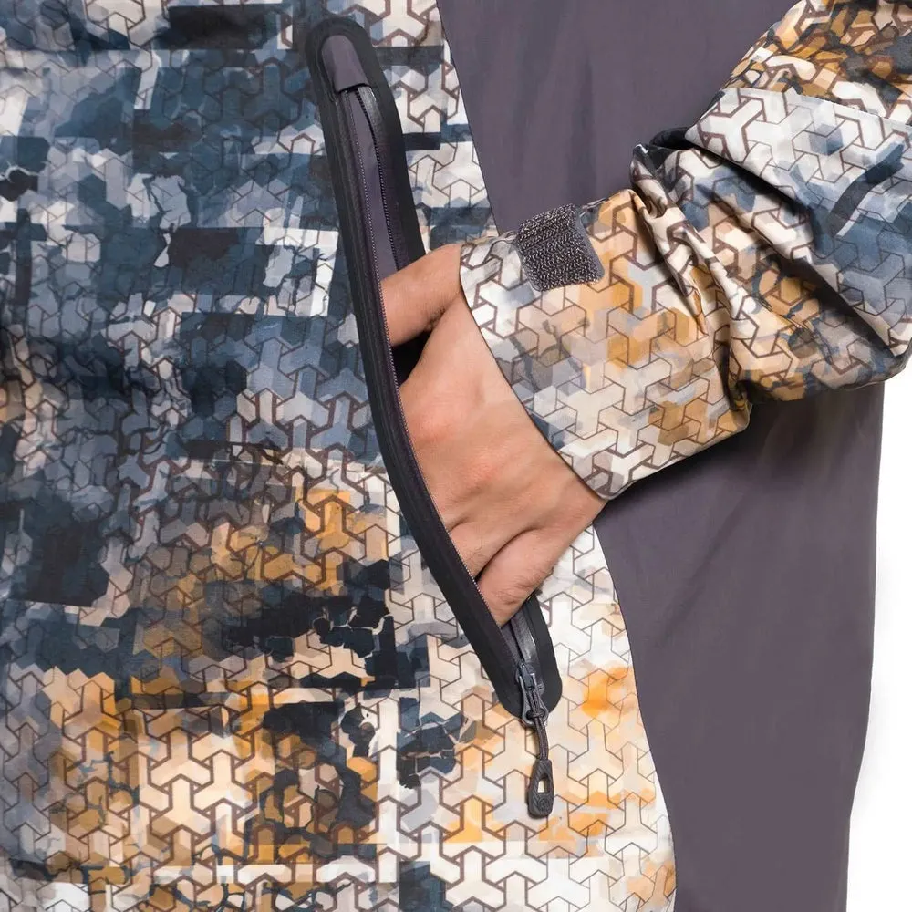 FHM Guard Competition Camo Rain Jacket Print Grey Orange 20000mm