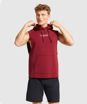 Gymshark Combat Sleeveless Hoodie - Claret