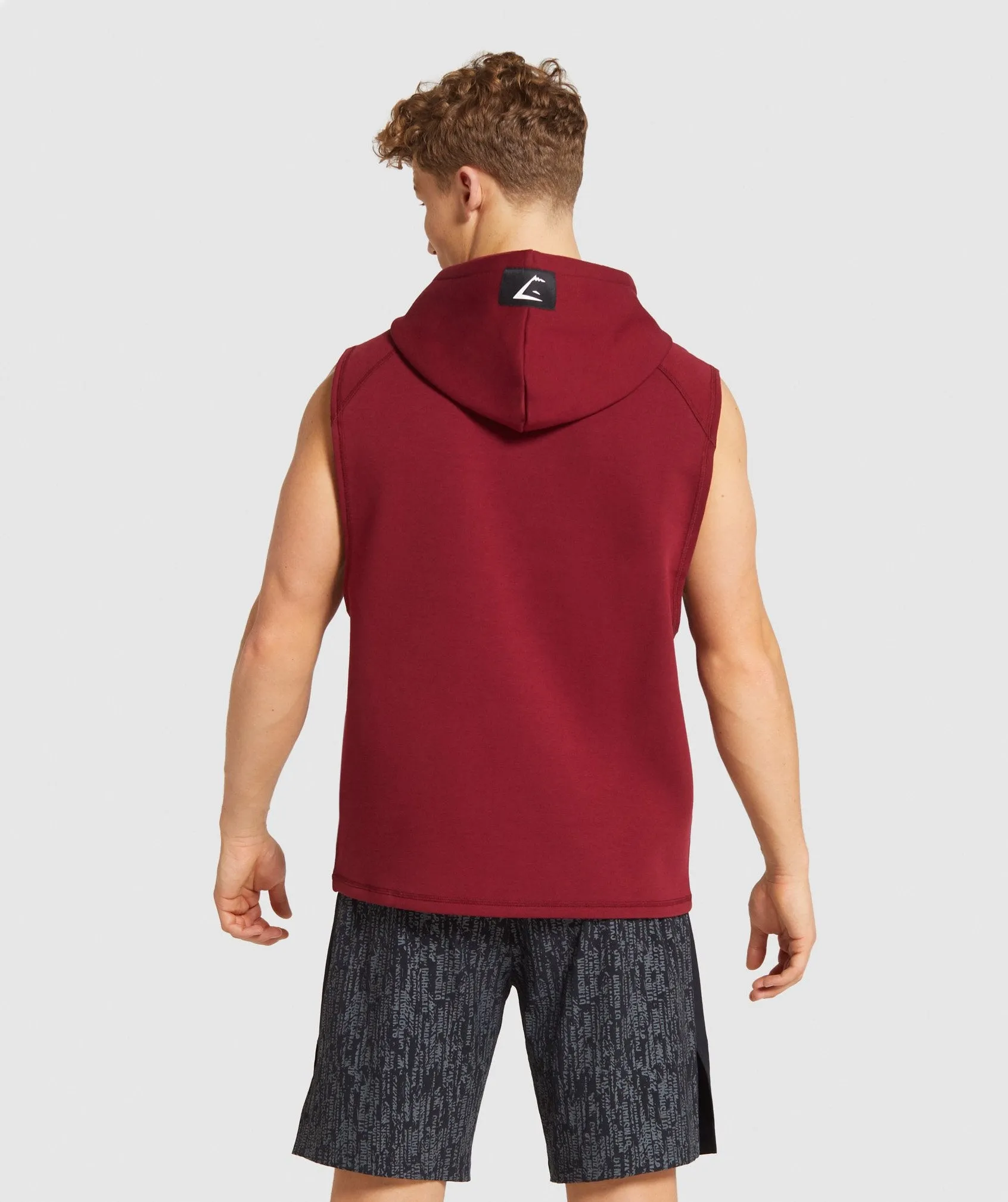 Gymshark Combat Sleeveless Hoodie - Claret
