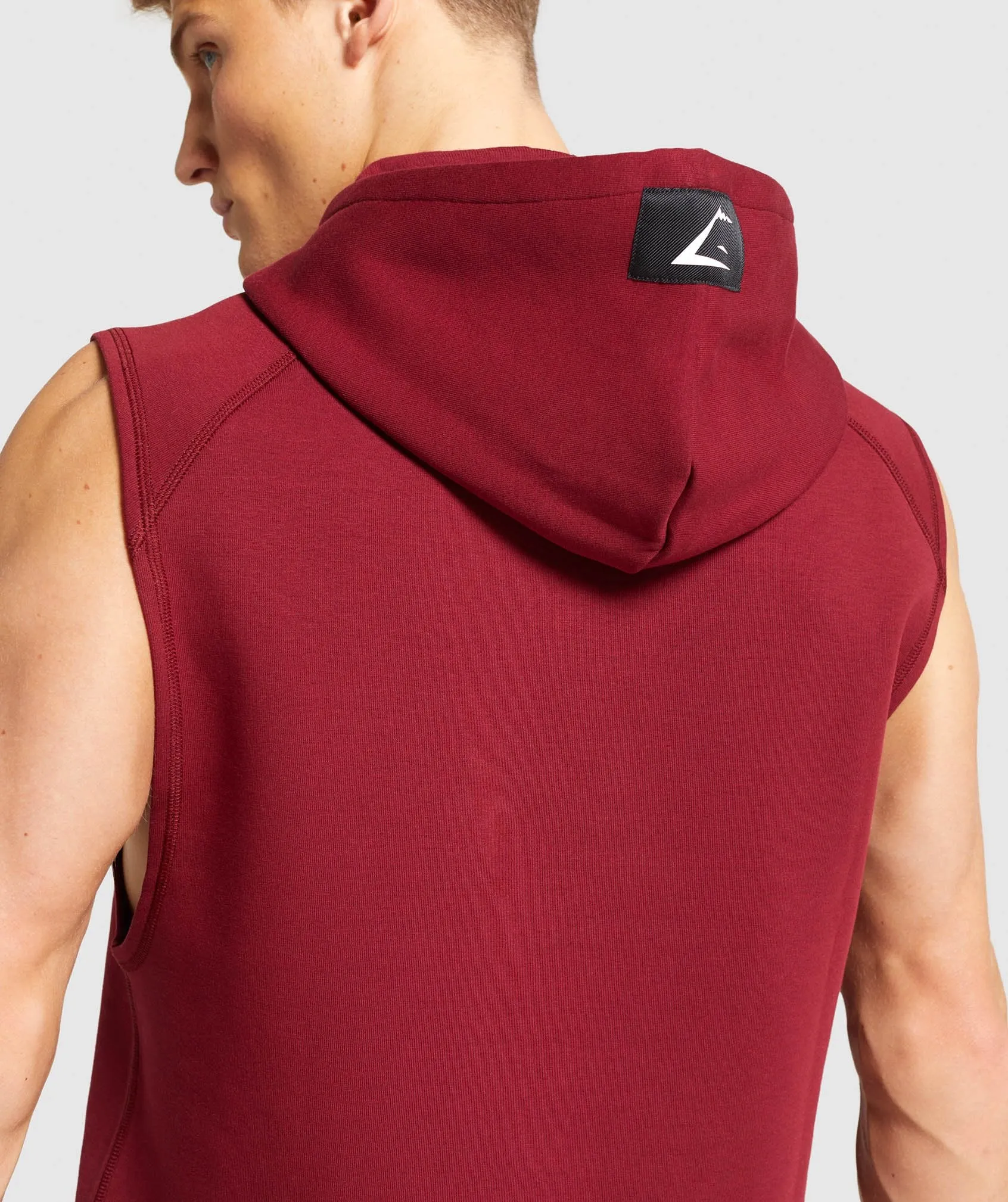 Gymshark Combat Sleeveless Hoodie - Claret