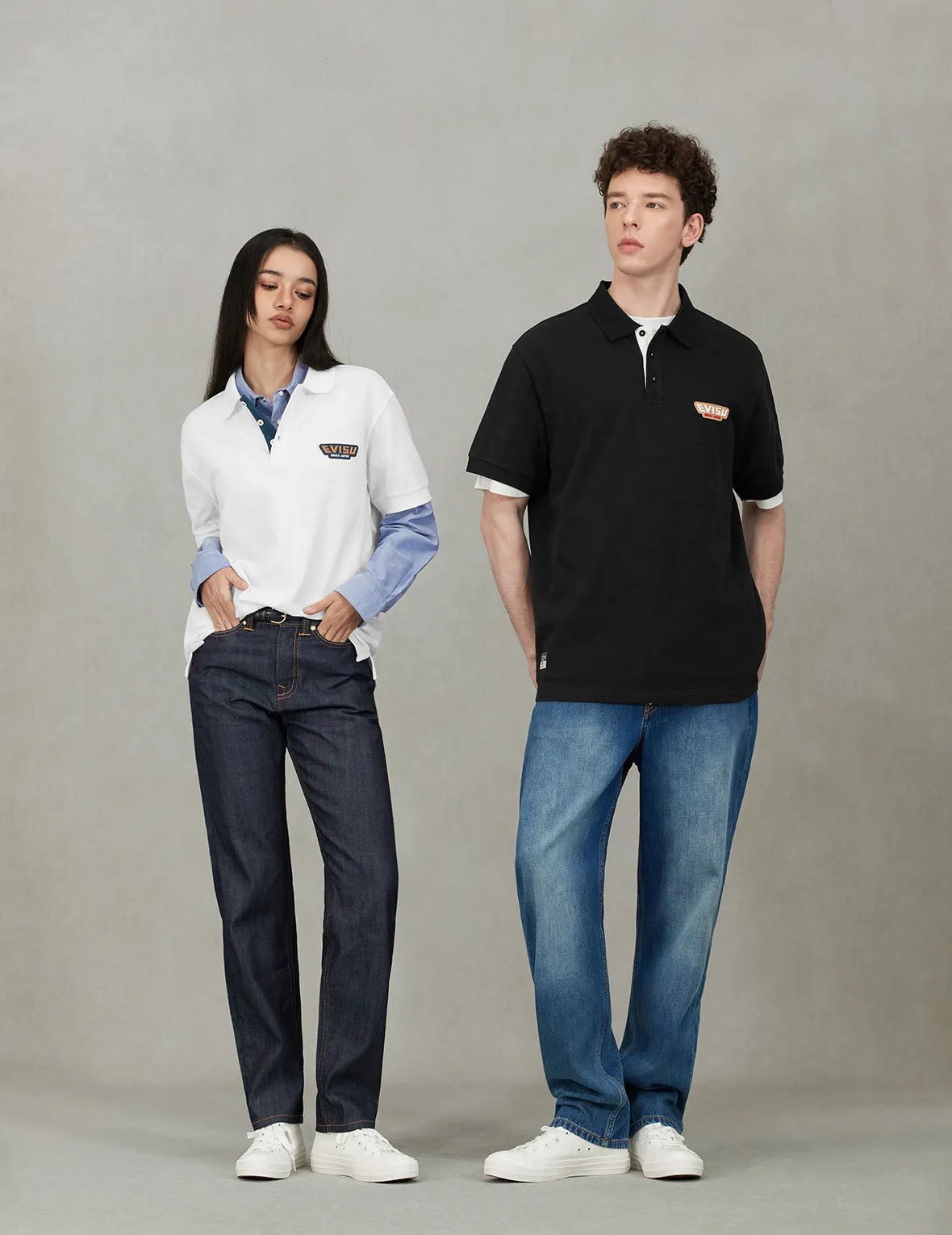 Half Kamon Embroidery and Print Relax Fit Shirt