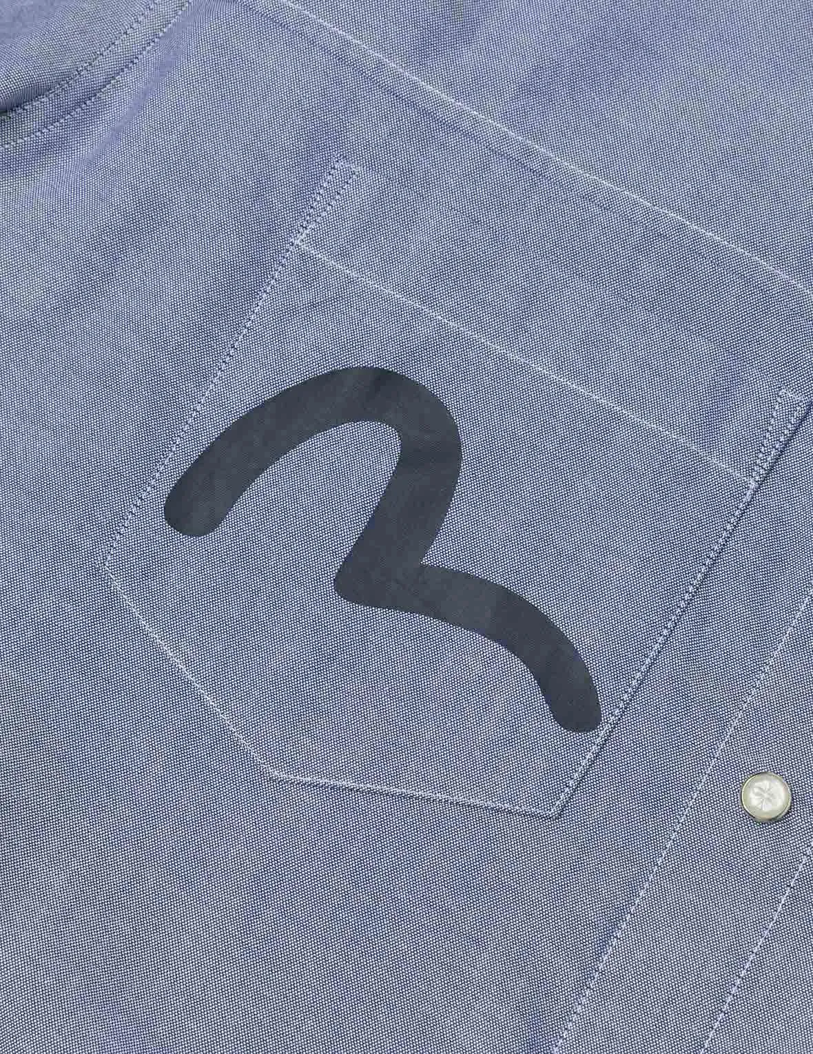 Half Kamon Embroidery and Print Relax Fit Shirt