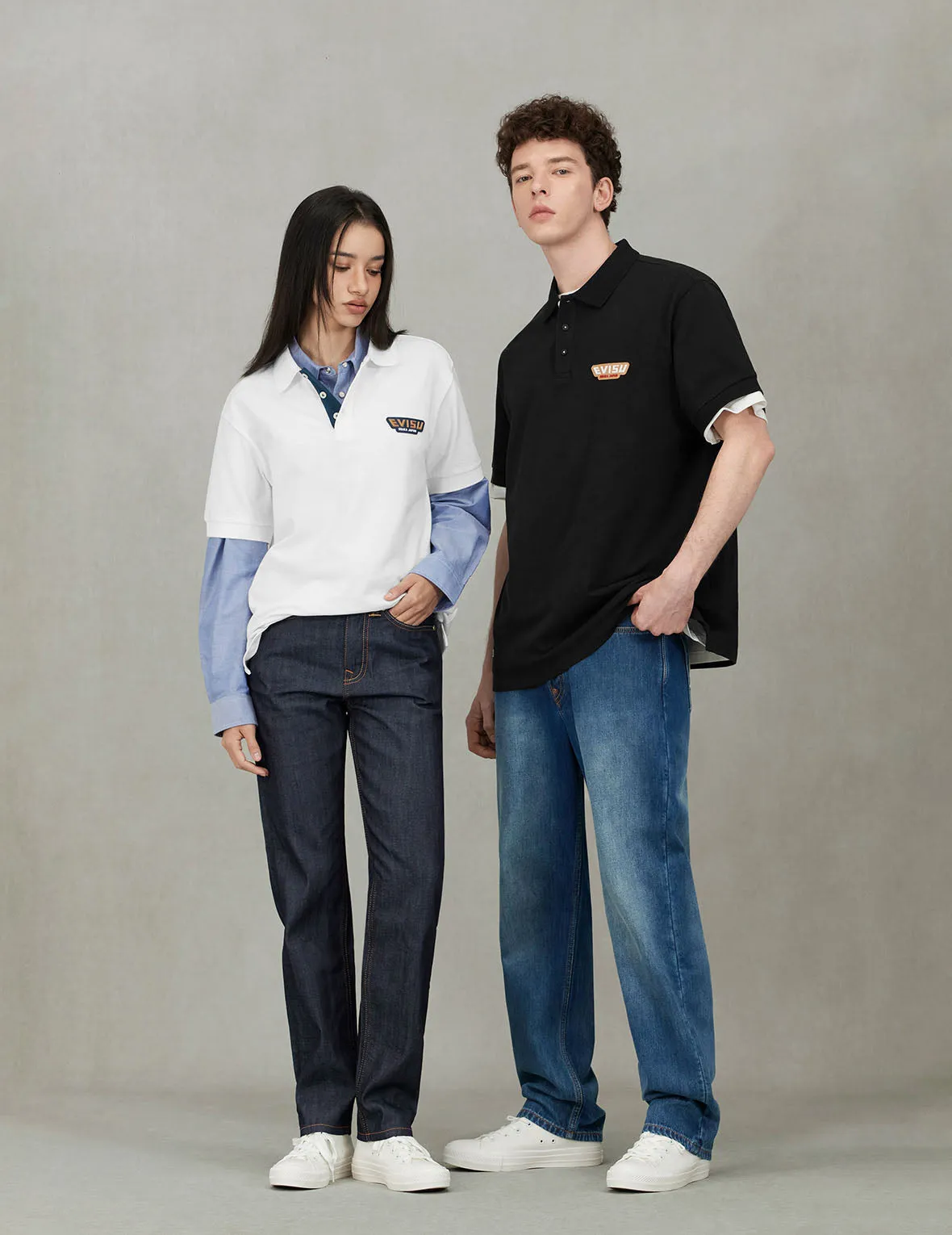 Half Kamon Embroidery and Print Relax Fit Shirt