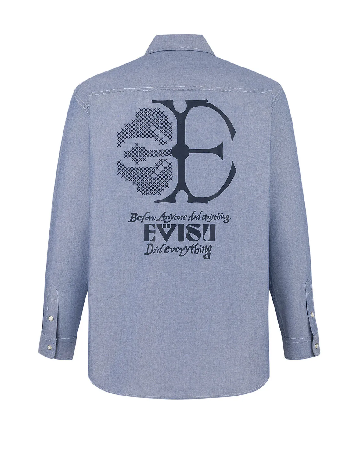 Half Kamon Embroidery and Print Relax Fit Shirt