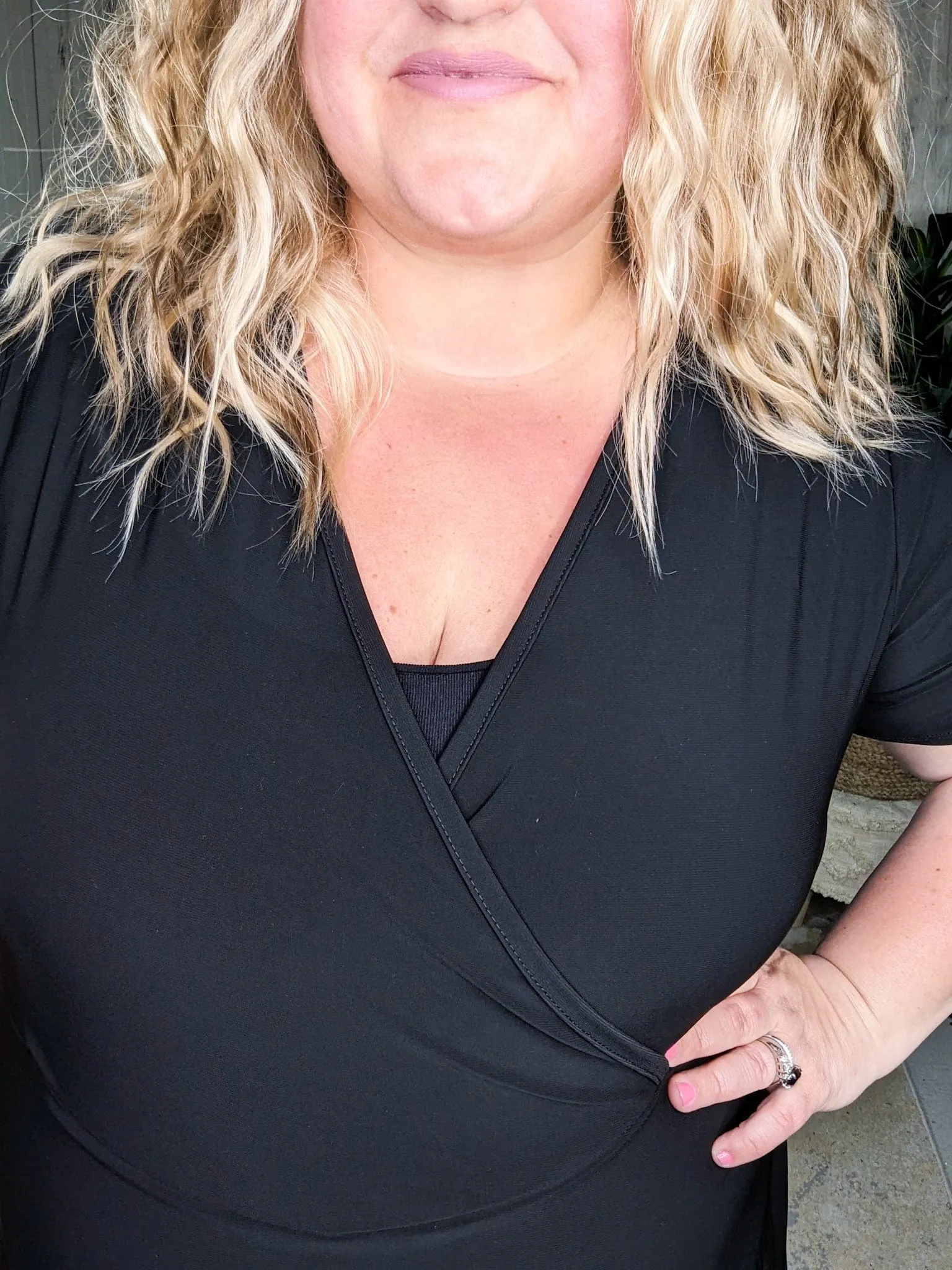 Heidi Short Sleeve Classic LBD w/Shorts in True Black