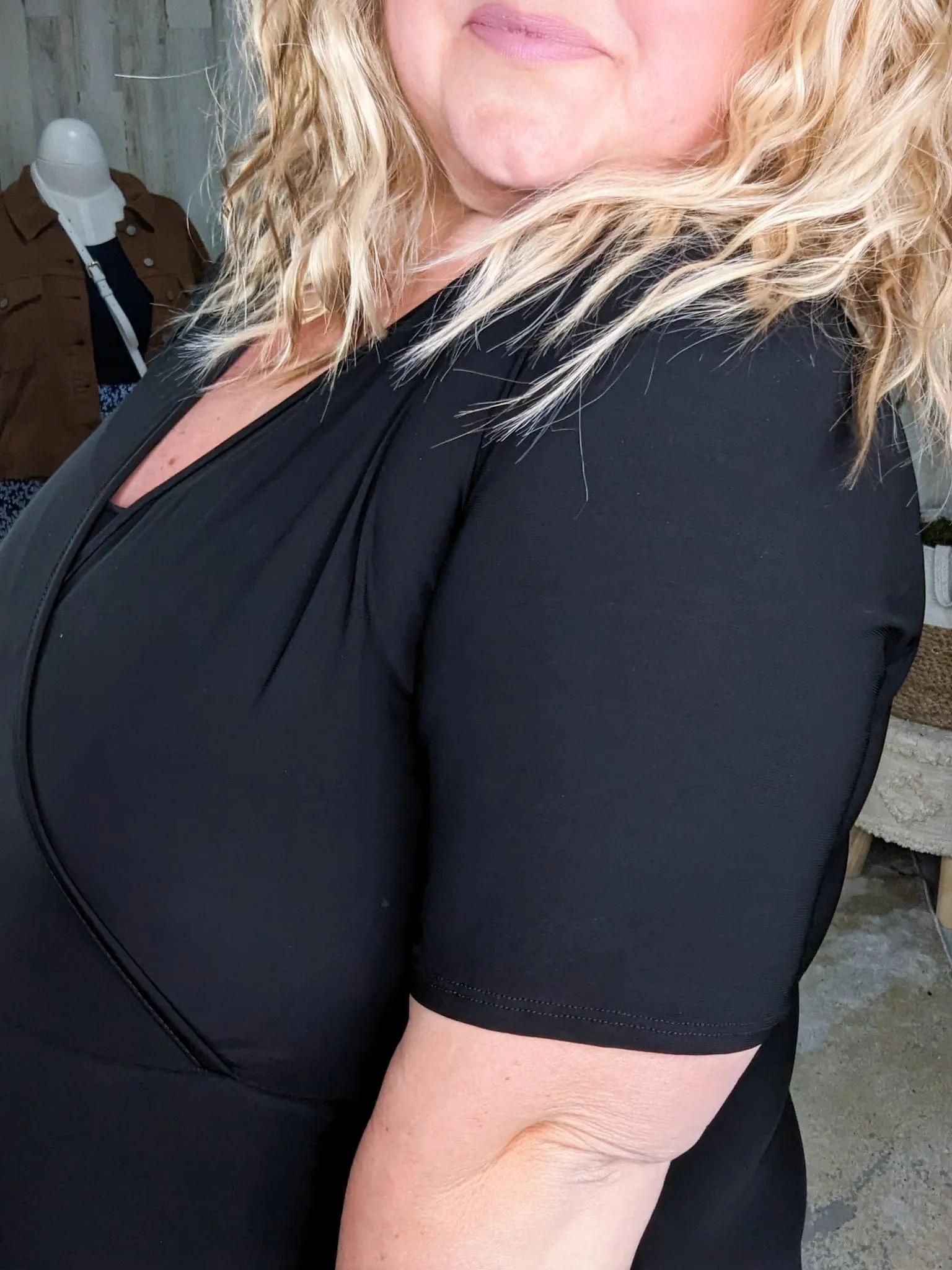 Heidi Short Sleeve Classic LBD w/Shorts in True Black