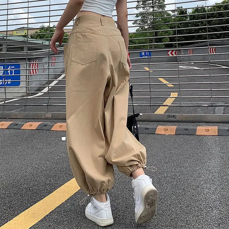 Hip Hop Adjustable Waist Loose Pants