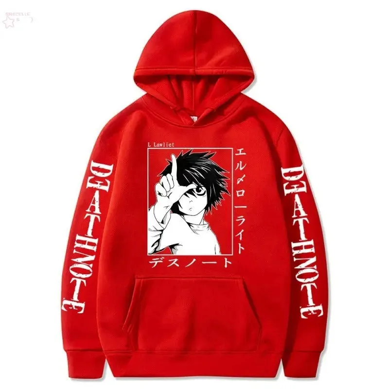 Hoodies  Japanese anime, death notes, creative new student casual hoodies
