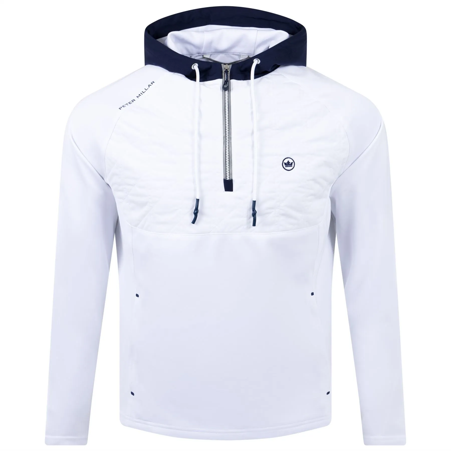 Hyperlight Weld Hybrid Half Zip Hoodie White - SS23