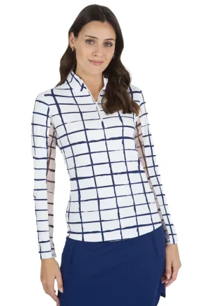 IBKUL Women's Cordova Long Sleeve Zip Mock Neck - 10495